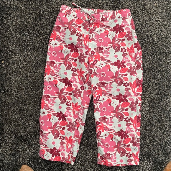 Patagonia GIRLS Boardie Capri Pants 10 Surfer Style Tie-Close Snap Cuff Roll EUC - Picture 1 of 8